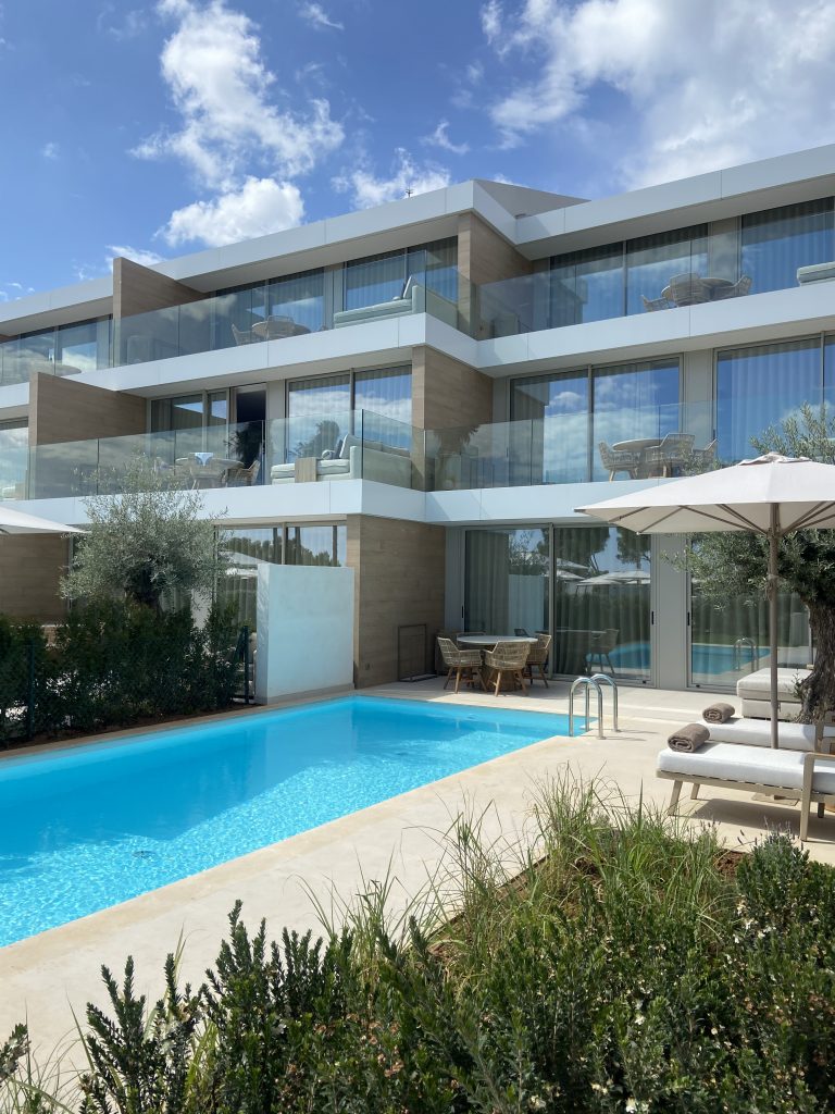 One Bedroom Exterior shot of a Deluxe Suite with Private Pool - Ikos Porto Petro